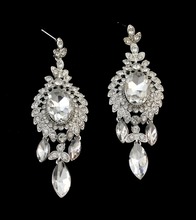 Fashion Trendy Luxury Bridal Italina color Plated Rhinestone Big Droptear crystal Drop Dangle Earrings For Women Wedding Gifts 2024 - buy cheap