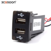 Xcgaoon-adaptador de carregador de carro com interface 2.1a, adaptador especial de 2 usb, 5v, inversor de potência para honda, conversor, led azul 2024 - compre barato