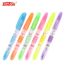 TENFON 6PCS/set Cute Bear Highlighter Pen Kawaii Double Head Highlighter Stationery Material Writing School Supplies H-2235 2024 - buy cheap