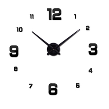 Relógio adesivo grande 3d acrílico, relógio de parede decorativo para casa sala de estar 2024 - compre barato