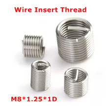 100pcs M8*1.25*1D Wire Thread Insert , M8 Screw Bushing , stainless steel Wire Screw Sleeve Thread Repair 2024 - buy cheap