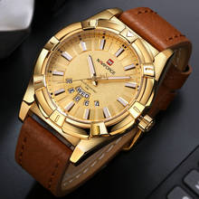 Men's Luxury Watches NAVIFORCE Top Brand Waterproof Sport Watch Men Leather Analog Quartz Wristwatches Man Calendar Gold Clock 2024 - buy cheap