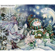 5D Diy Diamond Painting Angel & Snowman Cross Stitch Diamond Embroidery Full Square Mosaic Picture Of Rhinestone Room Decoration 2024 - buy cheap