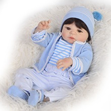 Muñecas reborn de silicona para niños, juguete de bebé recién nacido de 22 pulgadas, de aspecto real 2024 - compra barato