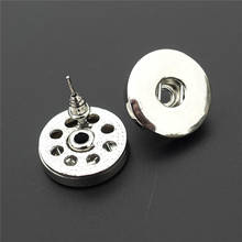 Fashion snap buttons earrings,women 18mm snap buttons stud earrings jewelry 2024 - buy cheap