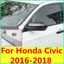Car Rear-view Mirror Covers Shell Rearview Mirror Edge Guards Cover Accessories For Honda Civic 2016-2018 10th Gen Sedan 2024 - buy cheap