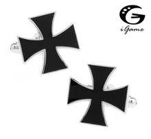 Запонки iGame Cross, 3 цвета на выбор, крестообразный дизайн, медный материал, бесплатная доставка 2024 - купить недорого