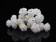 12Pcs/lot hair accessories Wedding Bridal Resin White Rose Flower Hair Pins Women hair jewelry 2024 - buy cheap