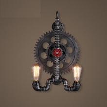 Loft Style Iron Wheel Industrial Vintage Wall Light For Home Antique Water Pipe Lamp Bedside Edison Wall Sconce Lampara Pared 2024 - buy cheap