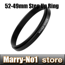 Free shipping 2pcs Black Step Up Filter Ring Lens Ring 52mm to 49mm 52mm -49mm 52 -49mm 2024 - buy cheap