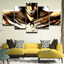 Wall Artwork HD Prints Home Decor 5 Pieces Animation Attack on Titan Poster Picture Modern Canvas Painting For Living Room Frame 2024 - buy cheap