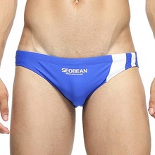 Seobean-bañadores elásticos para hombre, ropa de baño Sexy, bañadores, pantalones cortos, 2019 2024 - compra barato