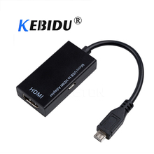 kebidu Micro USB To HDMI-compatible Adapter Cable 1080P HD for MHL Device HDTV Adapters For Samsung Galaxy HUAWEI 2024 - buy cheap