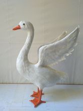 new simulation white goose model polyethylene&furs swan model home decoration props 38x30cm 2024 - buy cheap