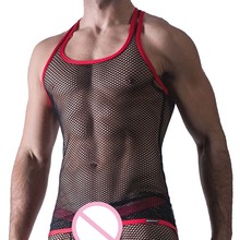 New Fashion Fishnet Mesh Tank Tops For Men Sexy Transparent Vest  Male Guy Black Sleeveless Net Top Clothing 2024 - buy cheap