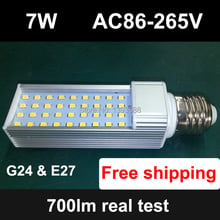PF 0.9 e27 g24 led pl lamp light 7w light bulb AC 85-265V AC85-265V 110V 220V 36LED SMD 2835 2024 - buy cheap