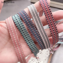 Kewgarden Cowboy Element Stripe Dottle Line Satin Ribbons  3/8" 10mm Handmade Tape DIY Bowknot Ribbon 10 Meters 2024 - buy cheap