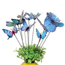 12pcs 3D Simulation Butterfly Rod Flowerpot Vase Garden Lawn Bonsai Green Plant Artificial Butterfly Decoration 2024 - buy cheap