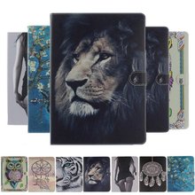  PU Leather Case For Samsung Galaxy Tab A 9.7 T550 T551 T555 9.7 inch Cover Tiger Lion printed Tablet case +Film+Pen 2024 - compre barato
