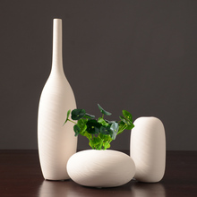 Nordic ceramic vases modern simple white flower arrangement dry flower flower living room dining room decoration 2024 - buy cheap