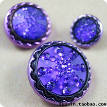 Free shipping Button buttons purple fangzuan overcoat button decoration sweater chain fashion button 30mm 2024 - buy cheap