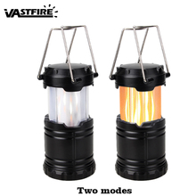 2 Light color Flame lantern camping light outdoor lighting dry battery camping light Hanging lamp no battery 2024 - buy cheap