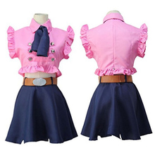 Disfraz de Anime The Seven Deadly Sins, uniforme de Elizabeth Liones, conjunto completo de vestido (Top + falda + pajarita + cinturón) 2024 - compra barato