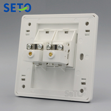 SeTo 86 Type Double Ports Closed Circuit TV Wall Plate Socket Keystone Faceplate 2024 - buy cheap