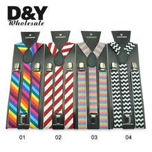 Men Women Unisex Shirt Suspenders For  Pants Hot Colorful Printing 8 Colors HolStriped Er Braces Wedding Suspender Belt Straps 2024 - buy cheap