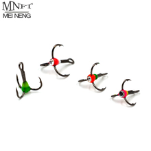 MNFT 10Pcs Three-jaw Hook High Carbon Steel Winter ice Fishing Treble Hook Blood Trough Fishhooks 6# 8# 10# 2024 - buy cheap