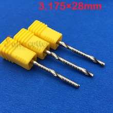 Free Shipping New Arrival 3pcs/set 1/8" AAA 3.175mm High Quality Carbide CNC Router Bits Single One Flute Endmill 28mm 2024 - buy cheap