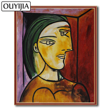 OUYIJIA Picasso 5D DIY, персонаж Женская абстрактная картина маслом Стразы картина, Алмазная мозаика вышивка украшение 2024 - купить недорого