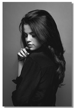 Custom Canvas Wall Decals Selena Gomez Poster Selena Gomez Wall Stickers Black And White Wallpaper Dining Room Decoration #0598# 2024 - buy cheap