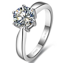 Одноцветное 18K Белое Золото классическая корона по индивидуальному заказу подлинное 1Ct Moissanite дизайнерское кольцо для женщин Moissanite тест как настоящая проверка 2024 - купить недорого