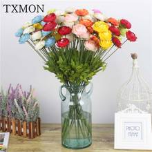 60cm Silk Rose Artificial Flowers For Wedding Home Decoration Multi Color European Fake Tea Flower 4 Heads/Bouquet 2024 - buy cheap