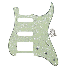 FLEOR-golpeador de guitarra con 11 orificios, placa rascadora HSS SSH, perla verde menta, 4 capas con tornillos 2024 - compra barato