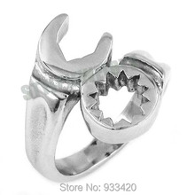 Free shipping! New Jagged Spanner Ring Motorcycle Biker Ring Stainless Steel Jewelry Fashion Motor Biker Men Ring SWR0415 2024 - buy cheap
