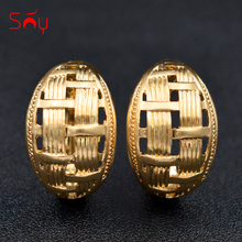 Sunny Jewelry Fashion Jewelry 2021 Clip Earrings For Women High Quality Zinc Alloy Hollow Out Cross For Party Wedding Daily Wear 2024 - buy cheap