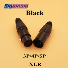 Smonisia-conector XLR macho/hembra, lote 3p/4p/5p, tablero para micrófono, Adaptador convertidor XLR de 3/100 núcleos, color negro, 4/5 unids/lote 2024 - compra barato