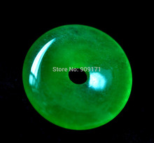 >>Rich Green Natural Grade Jadeite Necklaces Amulet pendant 2024 - buy cheap