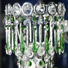 Lustre de cristal pendurado, 55mm, verde com dois pingentes, gotas de vidro, prismas de cristal para decoração de casamento, 2016 2024 - compre barato