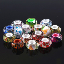 14MM New European Bead Mixed Colorful Resin Big Hole Beads Charms For  Fashion Jewelry Making DIY Bracelet Necklace 50pcs/lot 2024 - buy cheap