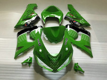 Комплект обтекателей для мотоцикла KAWASAKI Ninja ZX6R 636 05 06 ZX 6R 2005 2006, комплект обтекателей зеленого и черного цвета под заказ + подарки KC32 2024 - купить недорого