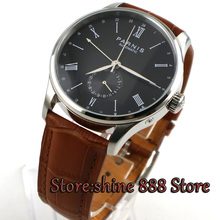 42mm Parnis Black Dial Roman Numerals Automatic Sea gull Movement men's Watches 2024 - buy cheap