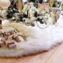 1 шт. Рождественская елка юбка фартук ковер орнамент мягкий плюшевый коврик рождественские вечерние рождественские украшения для дома 2024 - купить недорого