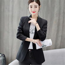 2018 roupa feminina estilo trabalho primavera outono casaco ol jaqueta com botões 2024 - compre barato
