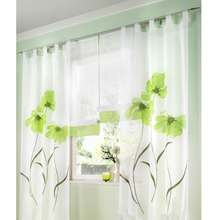 Cortinas transparentes con estampado Floral para ventana, tratamiento de tul para dormitorio, balcón, gran oferta 2024 - compra barato
