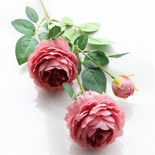 10pcs Silk Celery Peony Flower Artificial Tea Rose Stems 65cm long for Wedding centerpieces Decorative Flowers 11 colors 2024 - buy cheap