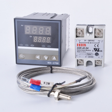 SSR output 72*72mm Thermostat Temperature Controller REX-C700 +K Type Thermocouple + 40DA SSR Relay 2024 - buy cheap