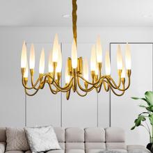 Postmodern Nordic candle chandelier Nordic postmodern warm romantic villa restaurant bedroom art lamps 2024 - buy cheap